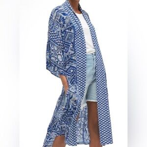 Gap Tie Dye Open Front Kimono Cover Up sz L/XL